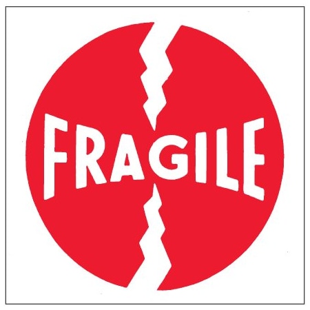 Bsc Preferred 4 x 4'' - ''Fragile'' Labels, Style 4, 500PK DL1140